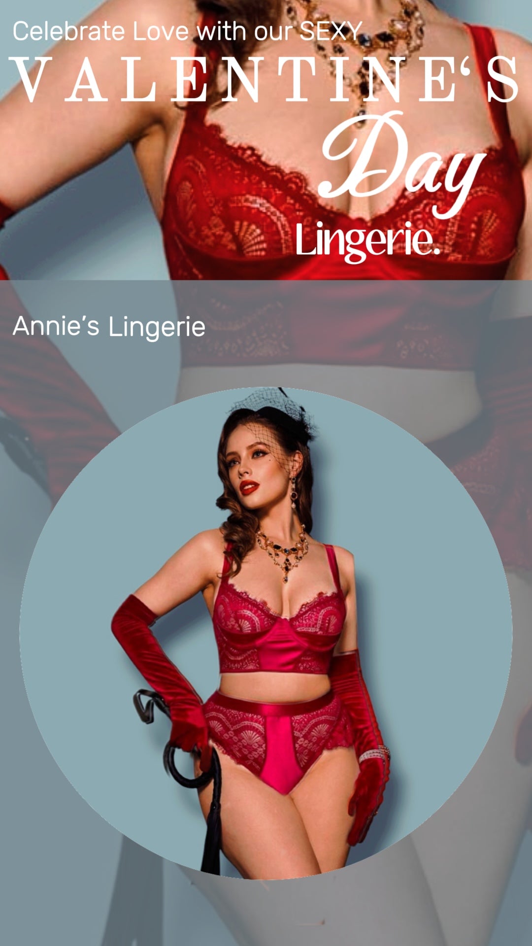 Burgundy Lace With Bow Set, Gloves Not Included.