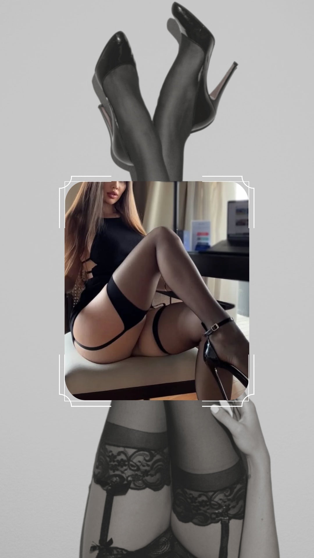 Over The Knee Socks With Suspender.