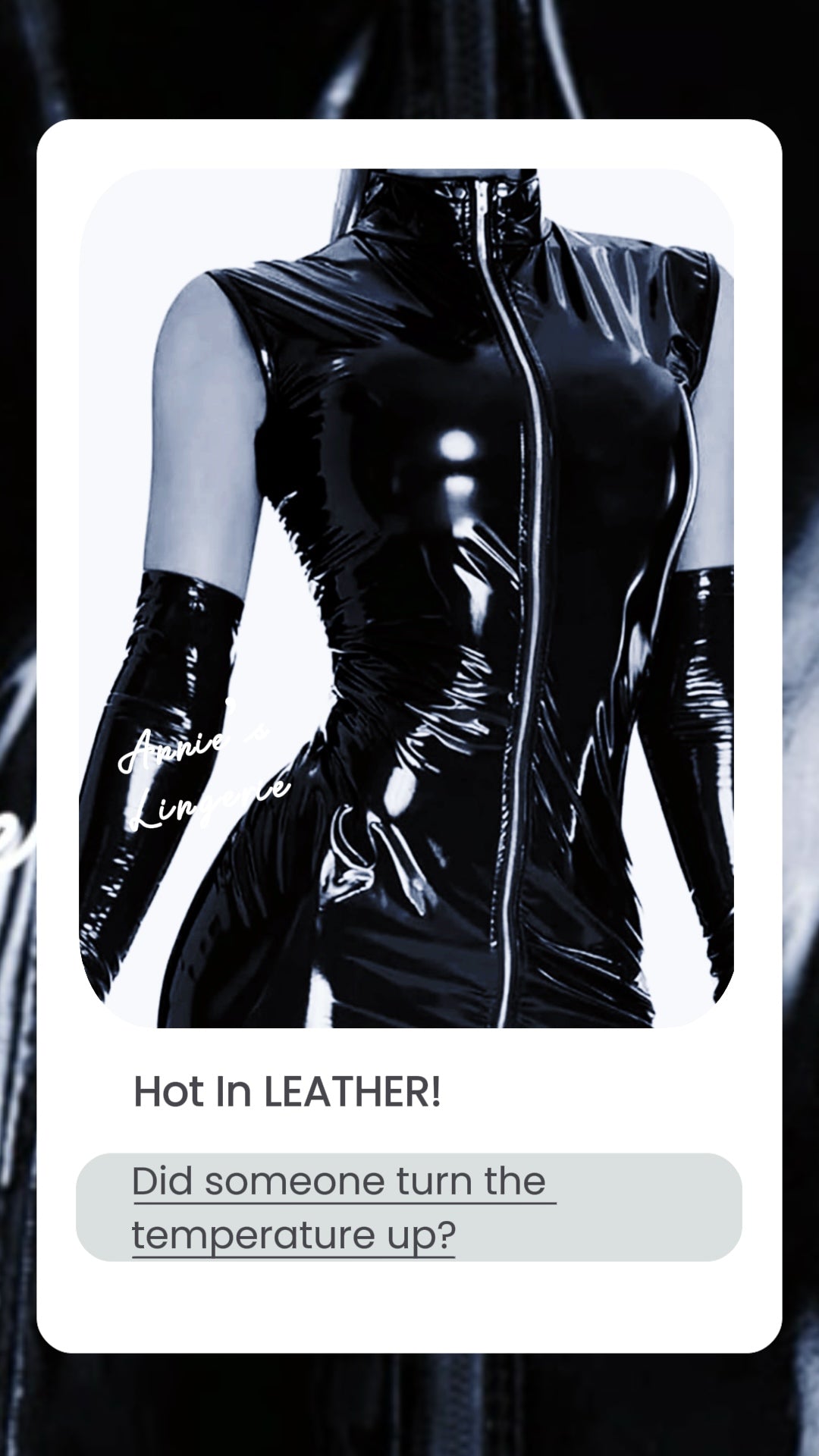 Black Leather Dress With Zipper.