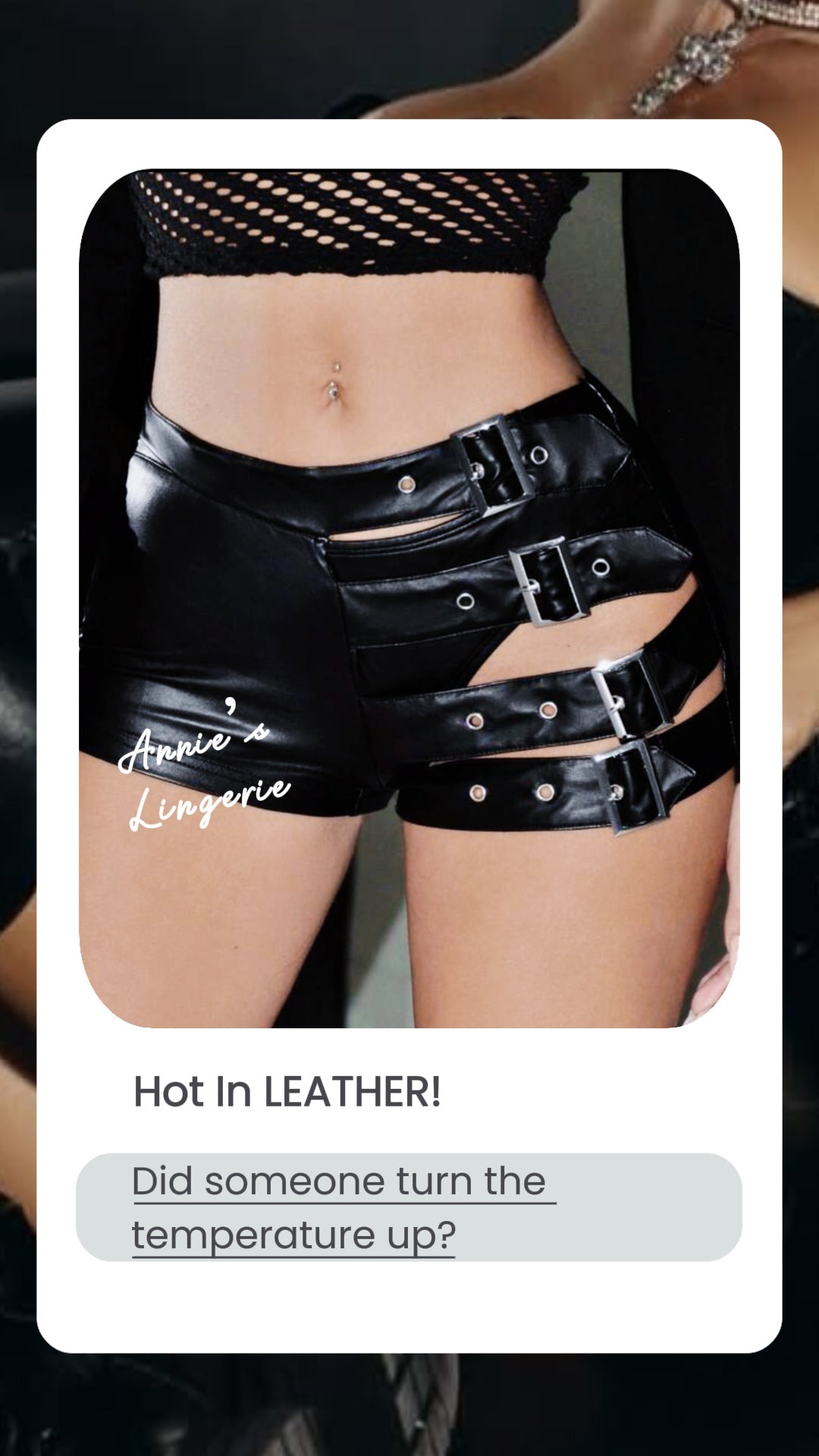 Leather Belt Shorts.