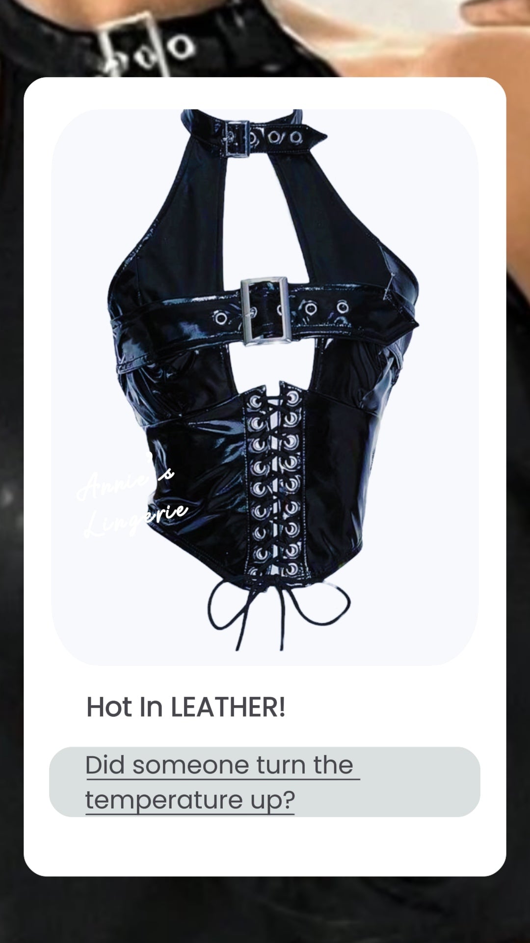 Leather Crisscross Top With Belt.