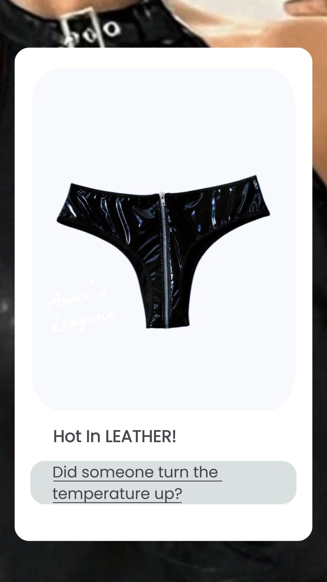 Glossy Leather Panty With Zipper.