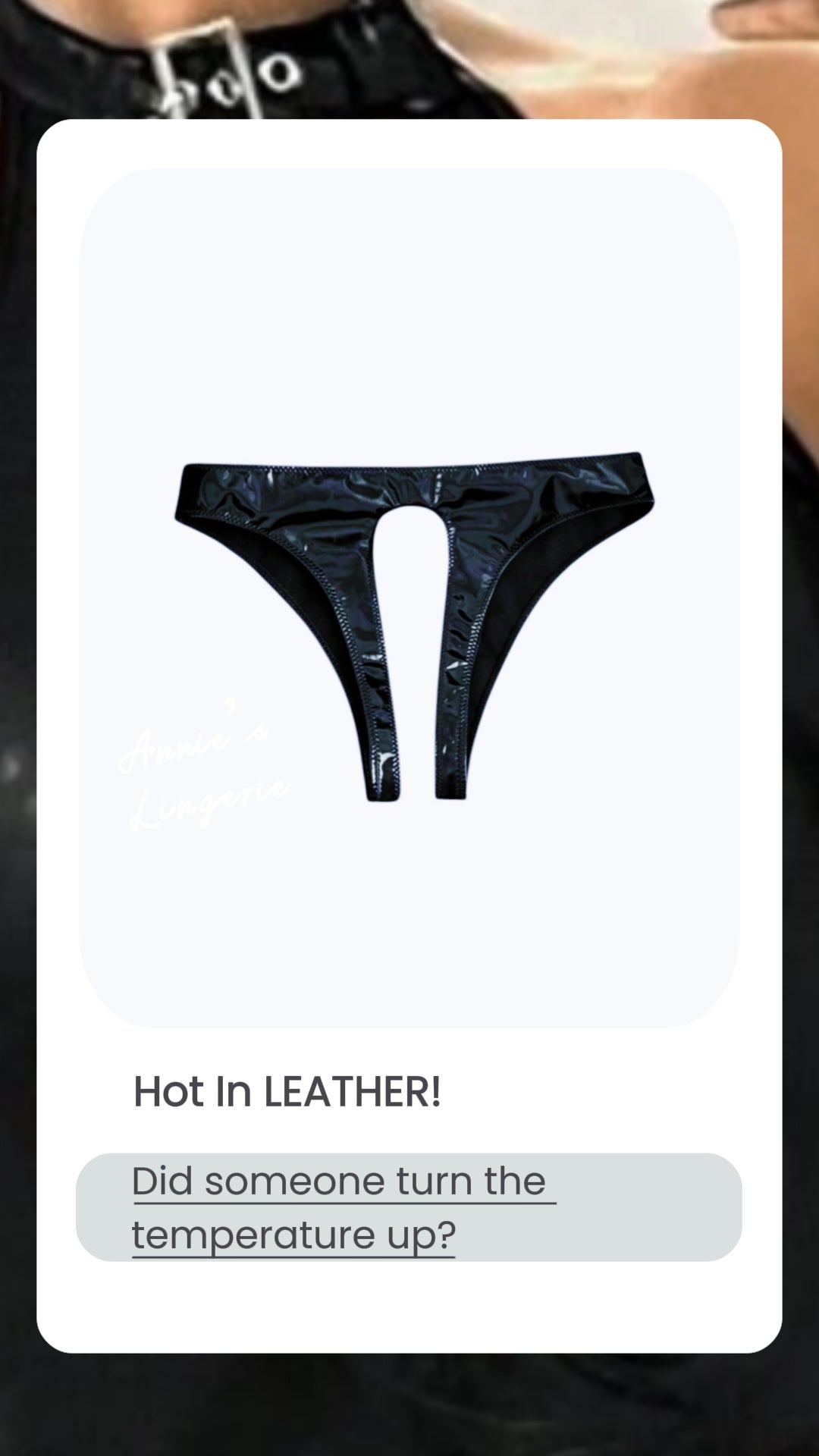 Open Crotch Glossy Leather Panty.