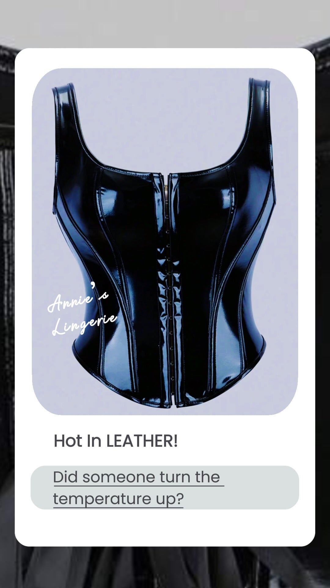 Glossy Leather Bustier.