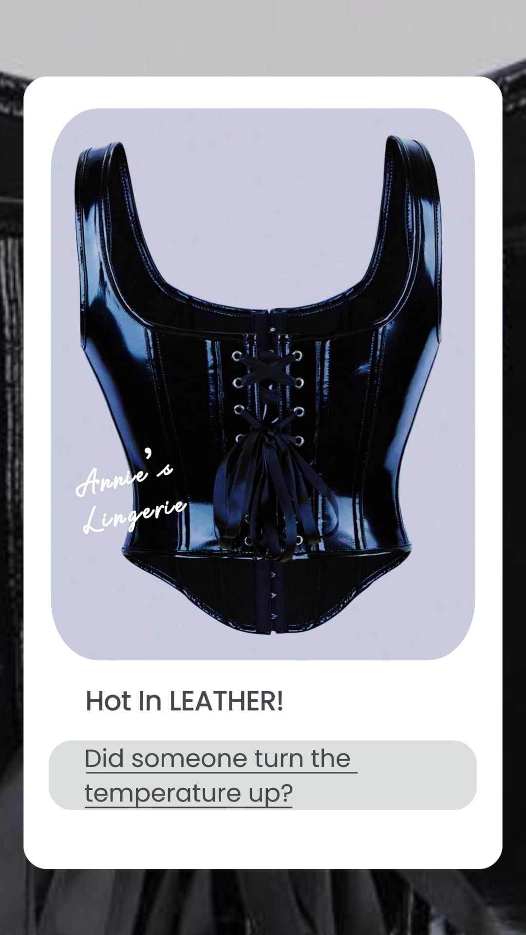 Glossy Leather Bustier.
