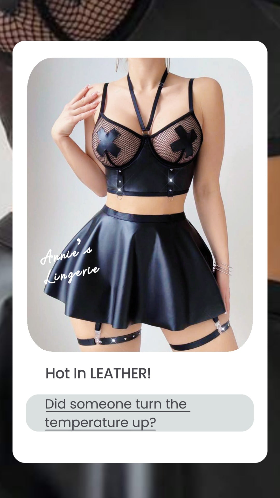 Leather Set Lingerie.