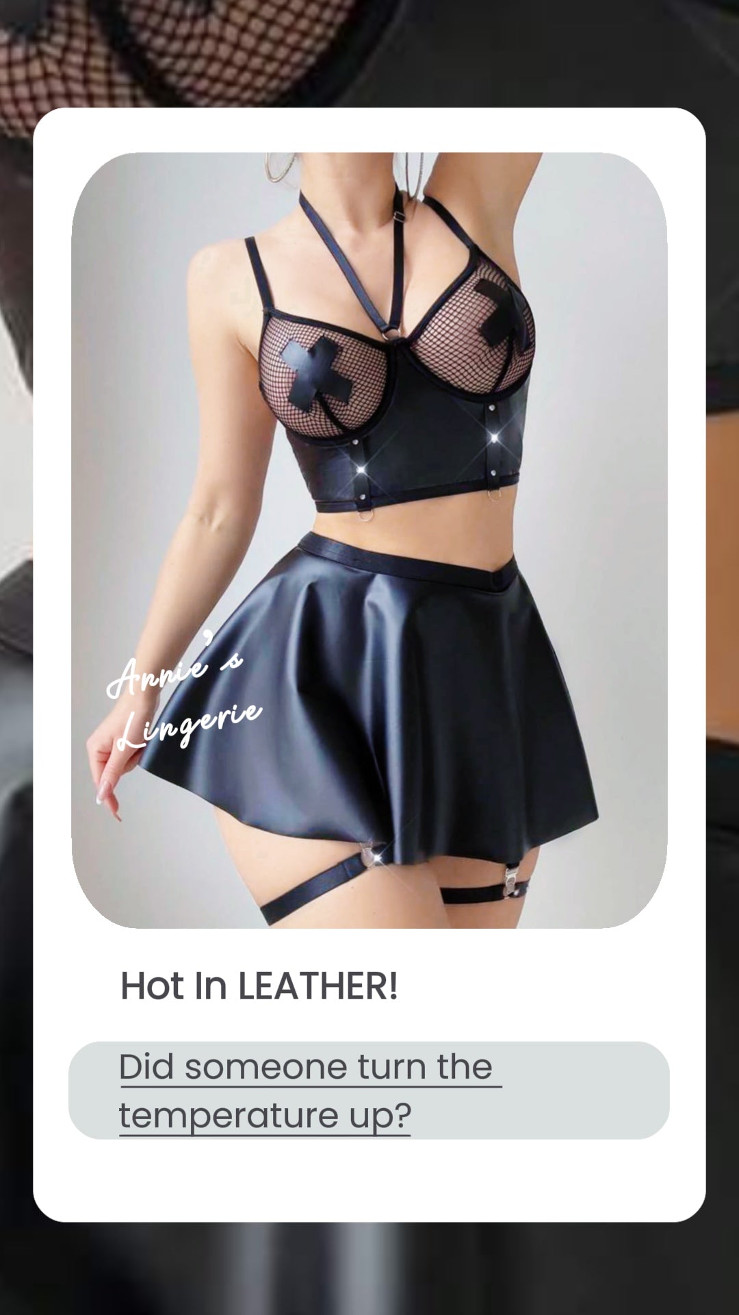 Leather Set Lingerie.