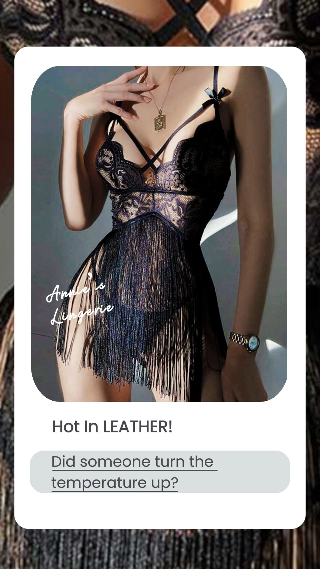 Lace Nightgown With Tassels.