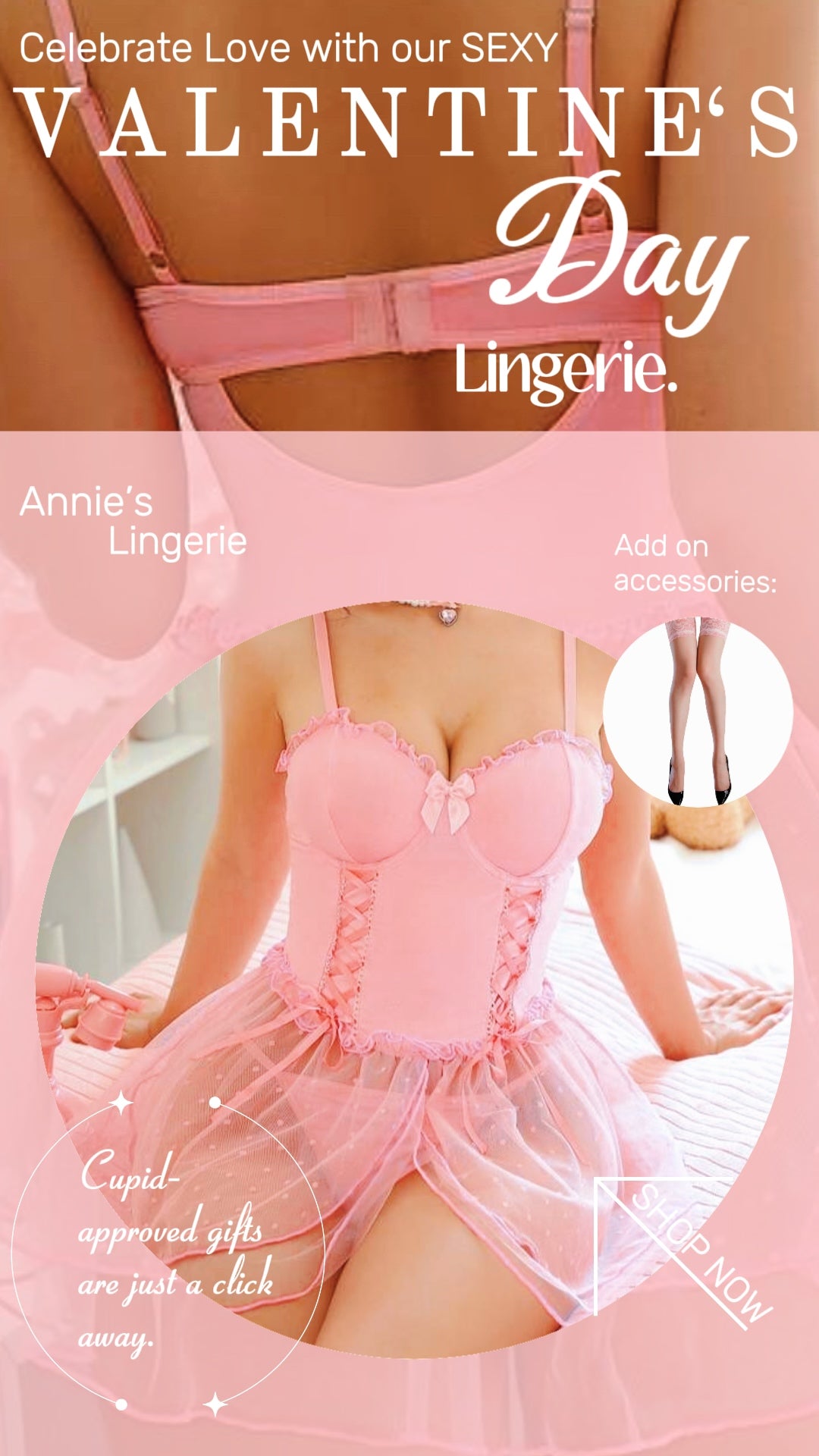 Pink Nightgown With Tutu Mesh Skirt