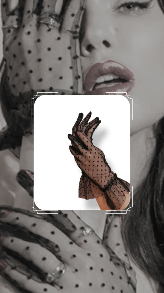 Polka Dot Short Gloves.